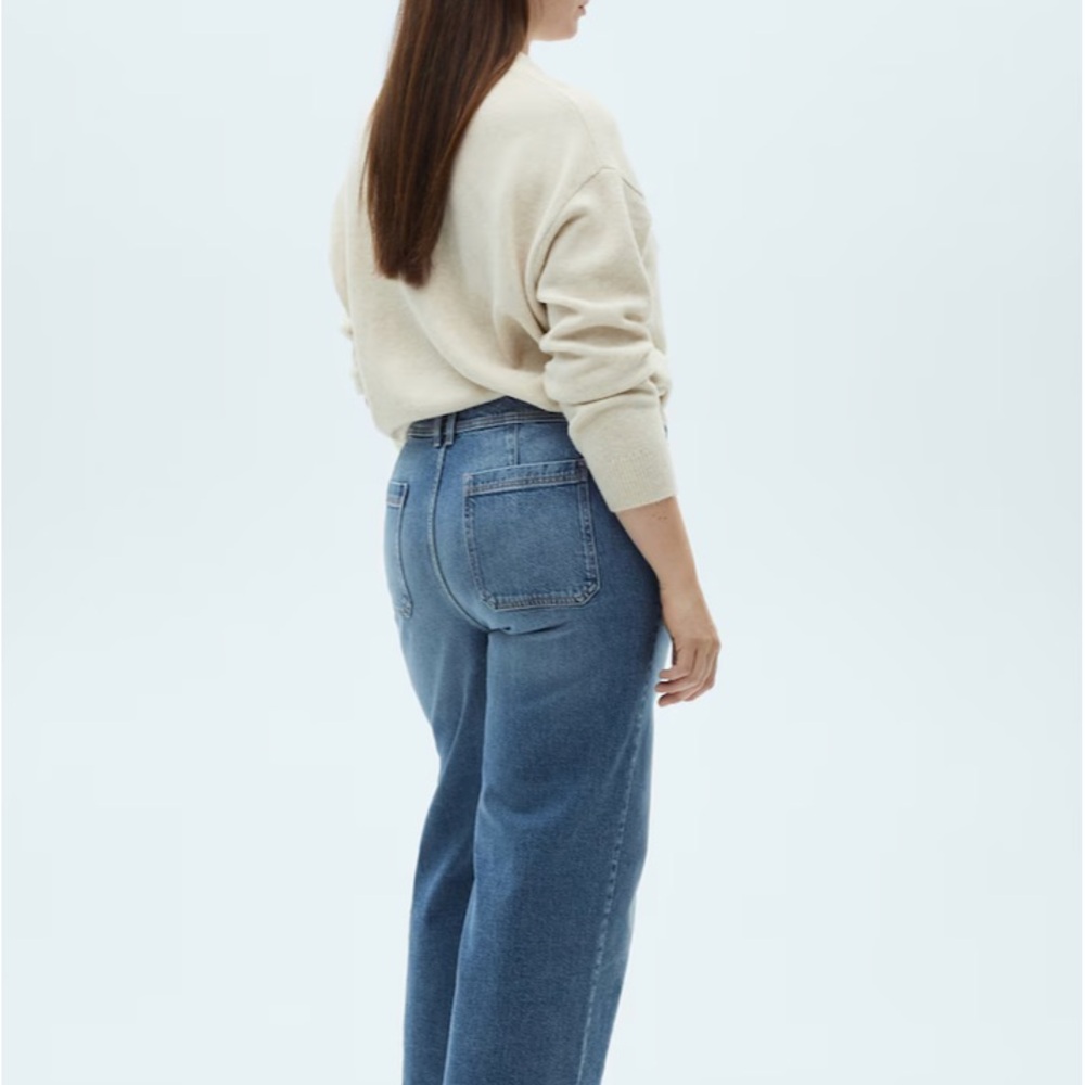 NWT mango catherin cutlotte high rise size 8 jeans - Picture 2 of 5